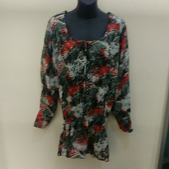 BCBG Maxazaria Printed Sheer Tunic - Picture 4 of 8